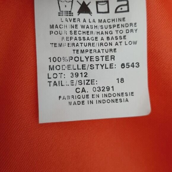 TRADITION Polka-Dot Sleeveless Flowy Midi Dress Orange & White Sz 18 - Picture 11 of 11